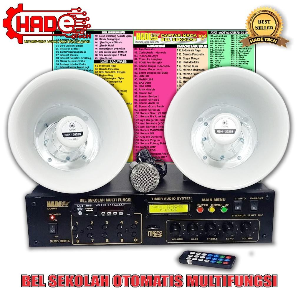Bel Sekolah Otomatis 2horn lengkap Nugi
