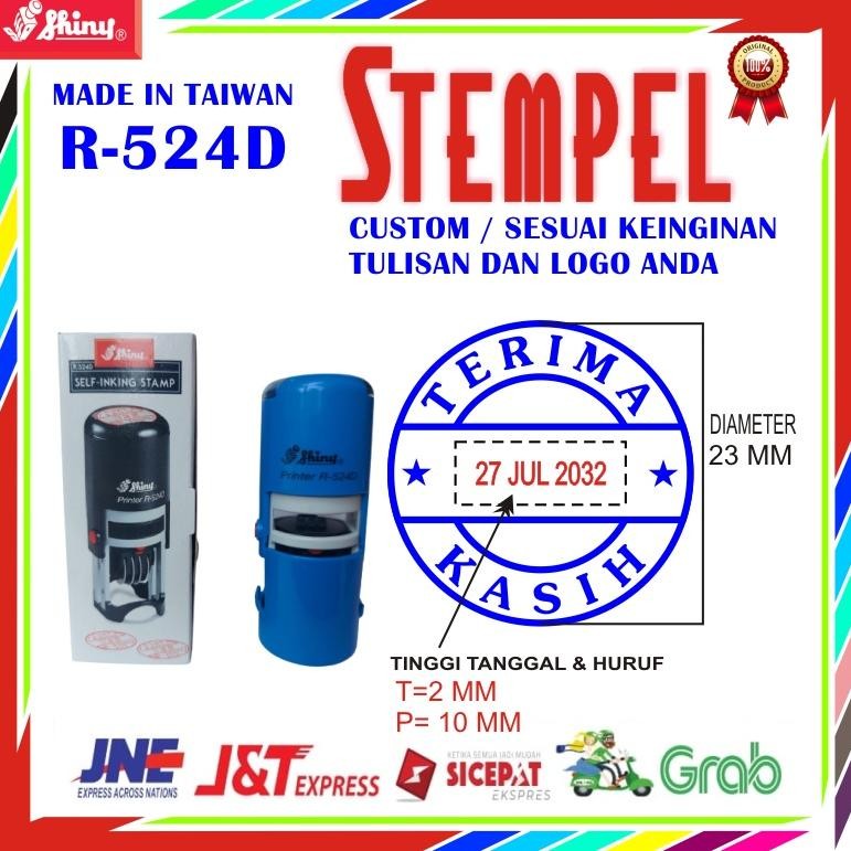 

STEMPEL CAP SHINY PRINTER R-524 DAN R-524D 1 WARNA ONTOMATIS DOKTER PERAWAT LUNAS KSNTOR PERUSAHAAN MEMO NOTA FAKTUR KWITANSI KWITANSI SERBAGUNA RB3