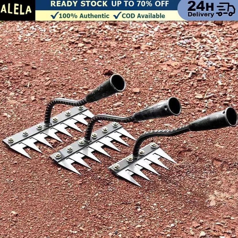 READY STOCK Alat Pencabut Rumput Gulma Liar Alat Garukan Rumput Garpu Tanah Tanaman Berkebun Besi Pe