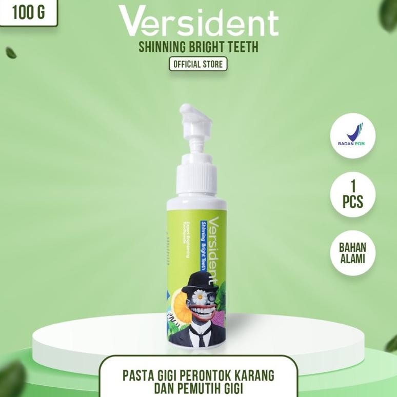 Pasta Gigi VERSIDENT Shining Bright Teeth Original Pemutih Gigi Pembersih Karang Efektif Nugi