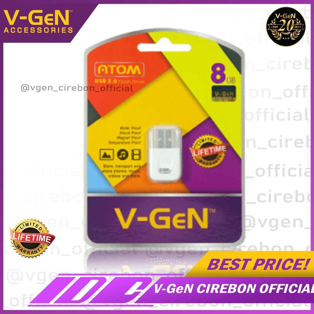 Flashdisk V-GeN Atom 8GB - 128GB Original Nugi