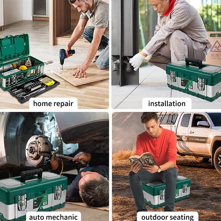 Big Sale Isku Tool Box Besar 20 Inch Box Alat Perkakas Tool Box Bahan Stainless Steel Kotak Perkakas