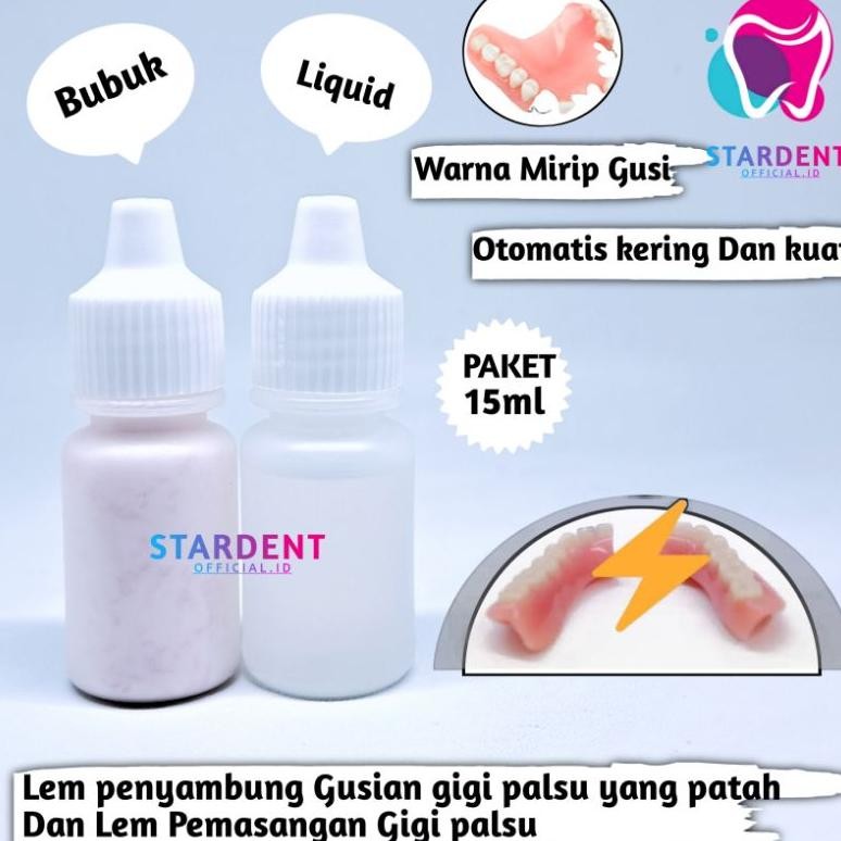 Lem Penyambung Gusian Gigi Palsu Yang Patah / Lem Gigi Palsu Otomatis Dan Kuat Nugi