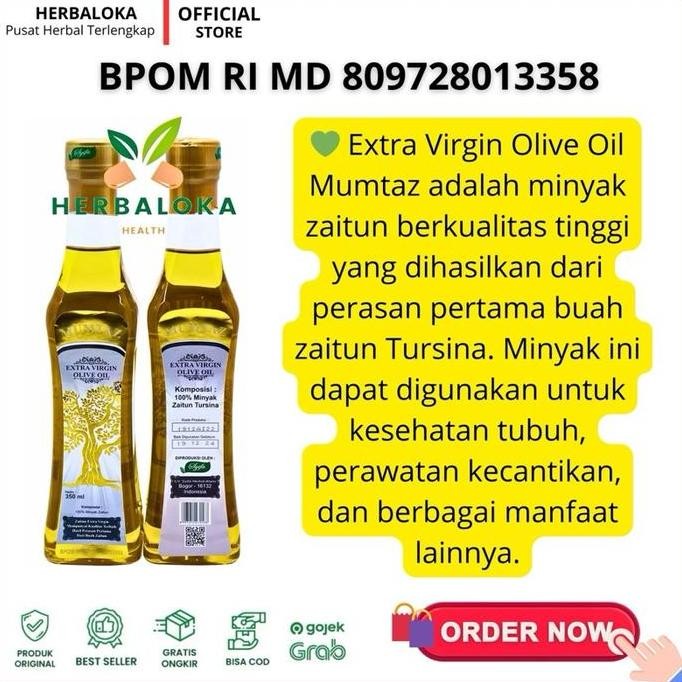 

Minyak Zaitun Mumtaz 350Ml Extra Virgin - Olive Oil Herbal Bpom Original Diskon!