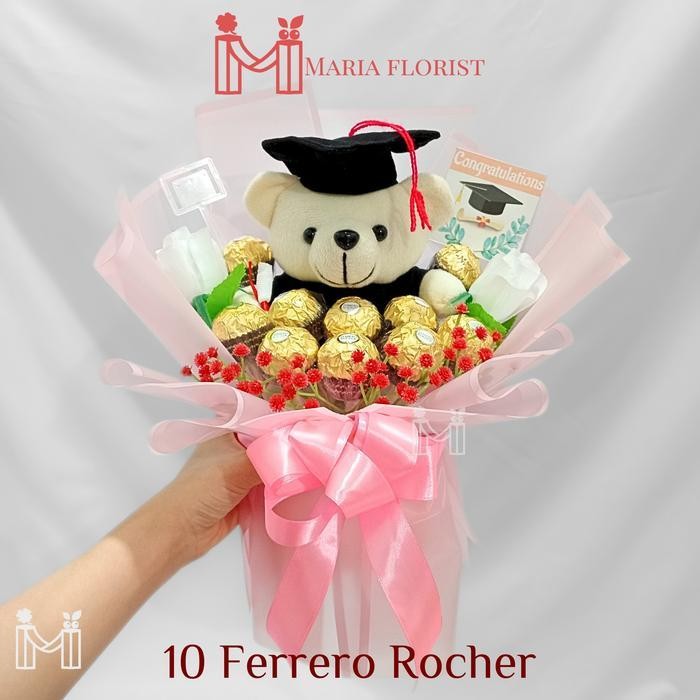 

Bis Buket Wisuda Coklat Ferrero - Buket Bunga Boneka Wisuda Coklat