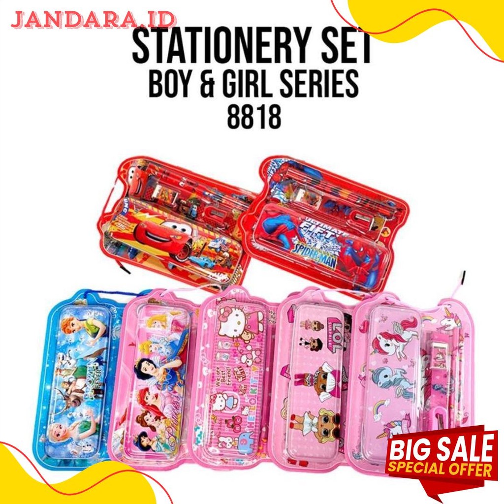 

Stationery Set / Alat Tulis Set / Paket Alat Tulis / Stationery Set Fancy 8818 Dengan Kaleng Terlengkap Dan Termurah
