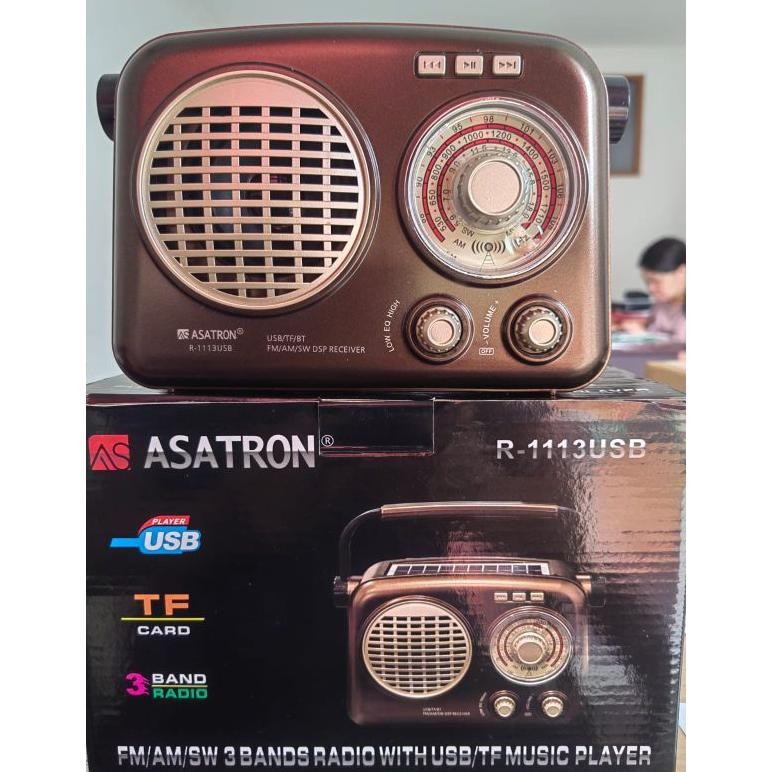 Radio FM AM Asatron R-1113 USB Bluetooth 100% Original Nugi