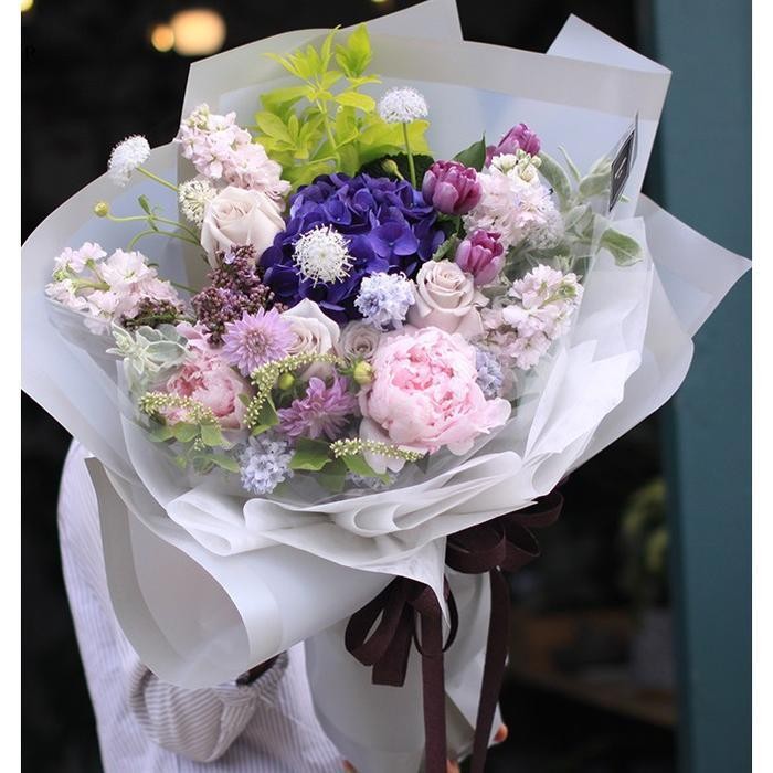 

Kkim Flower Wrapping Big Line Color Cellophane Kertas Pembungkus Bunga