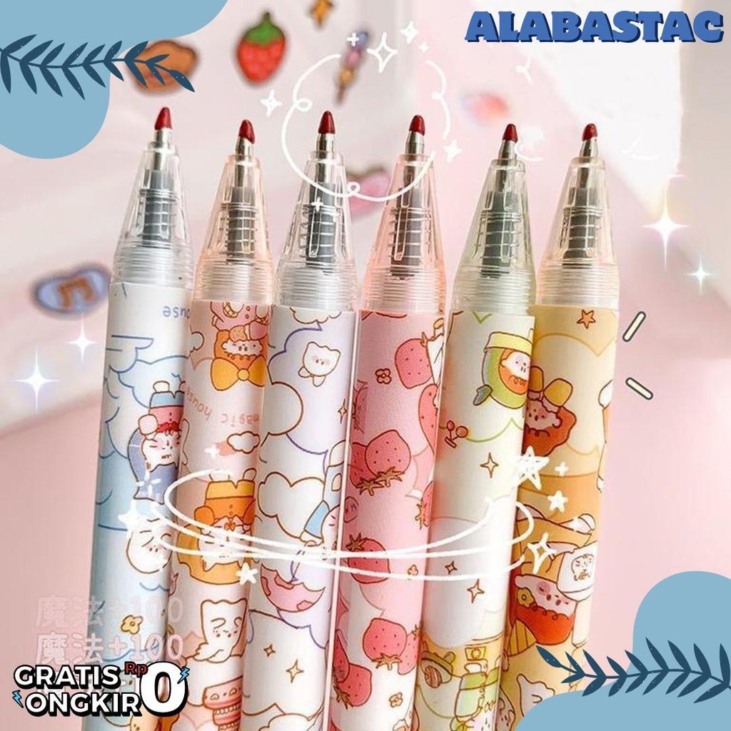 

1 Pak Berisi 6 Pulpen Gel Kartun/Pena Gel Mekanik Pola Lucu Flash Sale! Diskon Hingga 70%