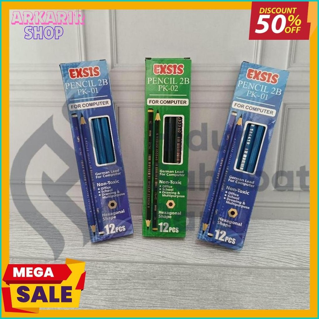

Selusin (12 Biji) Pensil 2B Exsis Bentuk Hexagonal Terlaris! Produk Ini Banyak Dicari
