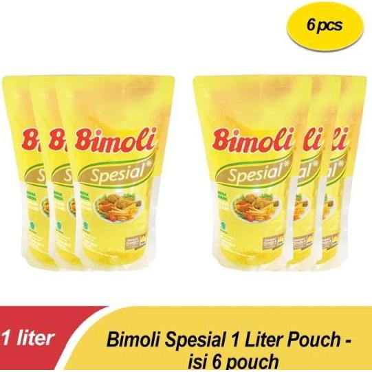 

Paket 6Pcs Bimoli Spesial Pouch 1L - Harga Grosir Spesial Diskon!