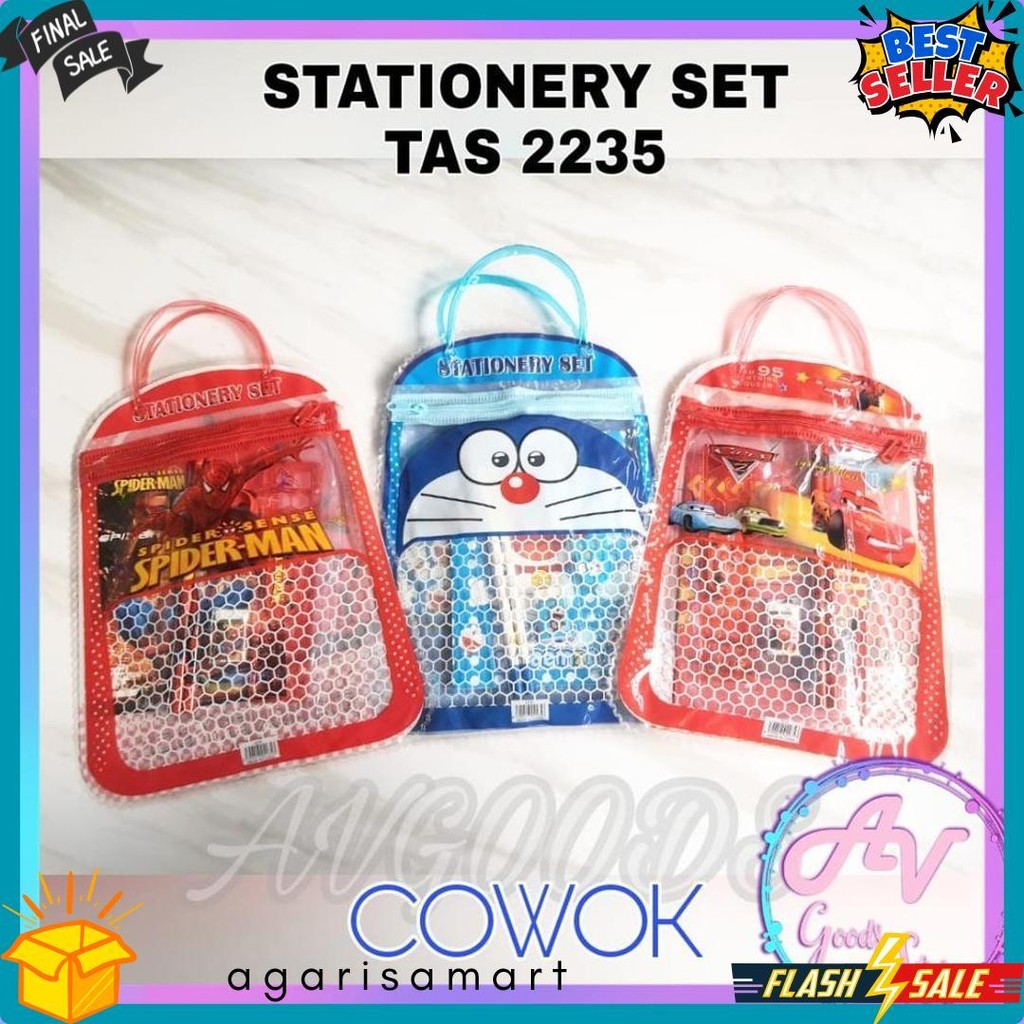

Stationery Set / Paket Alat Tulis Set 7In1 Tas / Stationery Set 7In1 Tas 2235 Diskon Setengah Harga
