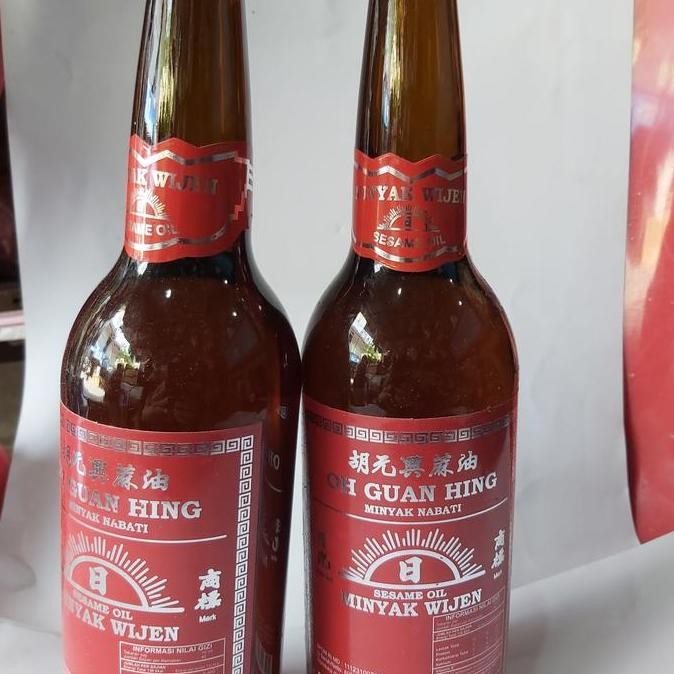 

Minyak Wijen Oh Guan Hing 600Ml - 1 Karton Isi 24 Botol Khusus Ojol Diskon!