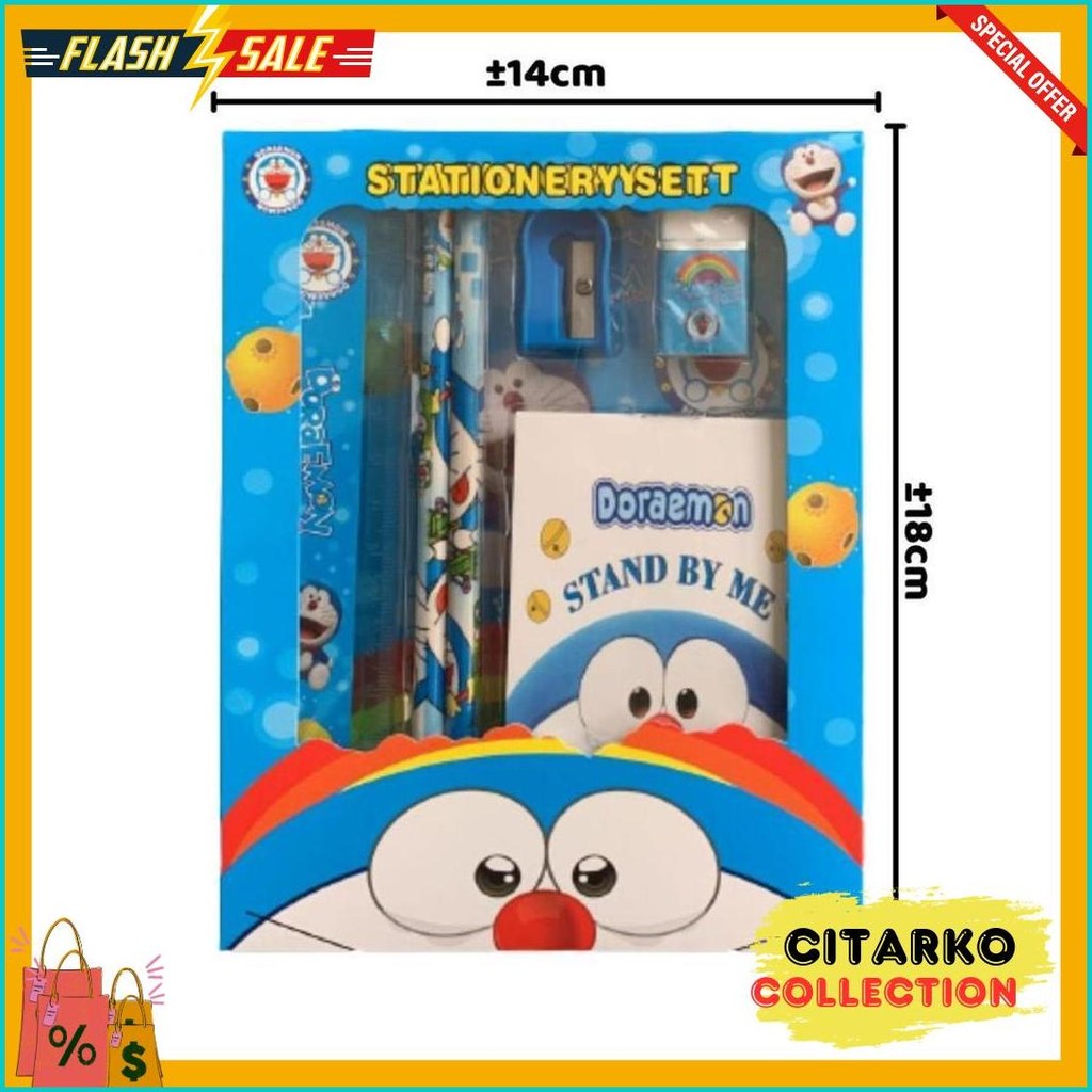 

Alat Tulis 6In1 + Notes Karakter Lucu / Paket Lengkap Kotak Box Pensil Penghapus Penggaris Rautan Buku Gambar Kartun Imut / Set Mini Stationery Character Isi 6 Pcs Atk Perlengkapan Anak Sekolah Hadiah Kado Ulang Tahun Souvenir Spiderman Mickey Mouse Mini