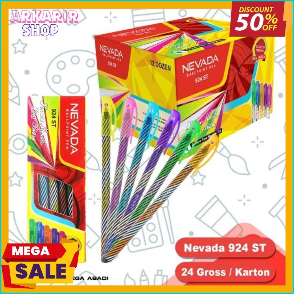 

Bolpen Ulir Nevada 12 Pcs Tinta Hitam Nyaman Flash Sale! Diskon Hingga 70%