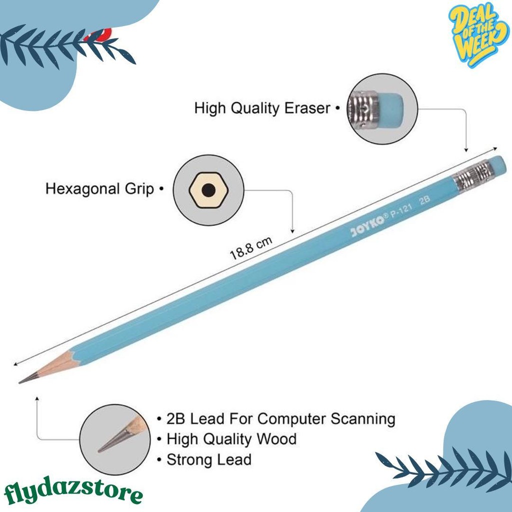 

Pensil Joyko P-121/P-125 2B 12 Pcs Kayu Berkualitas Diskon