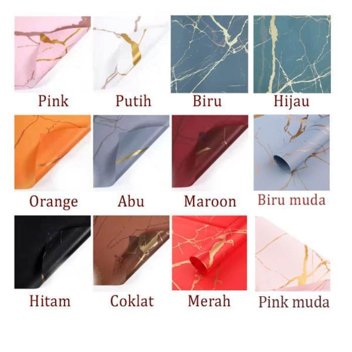 

Kkim 1 Lembar Wrapping Marble - Cellophane Buket Bunga W015 Hampers