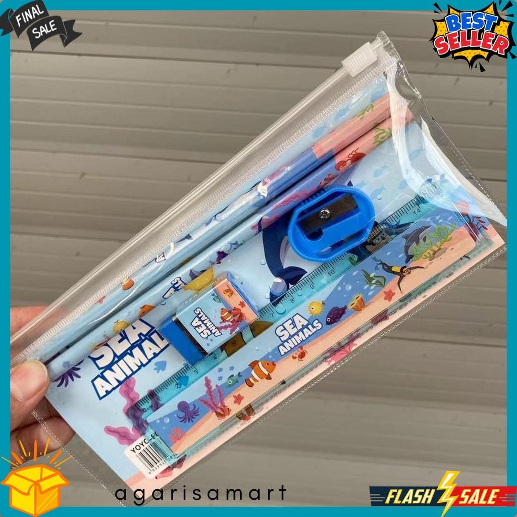 

Set Alat Tulis Anak Kartun Sekolah Tk Kotak Hadiah Set Pvc Ritsleting Tas Pensil Diskon