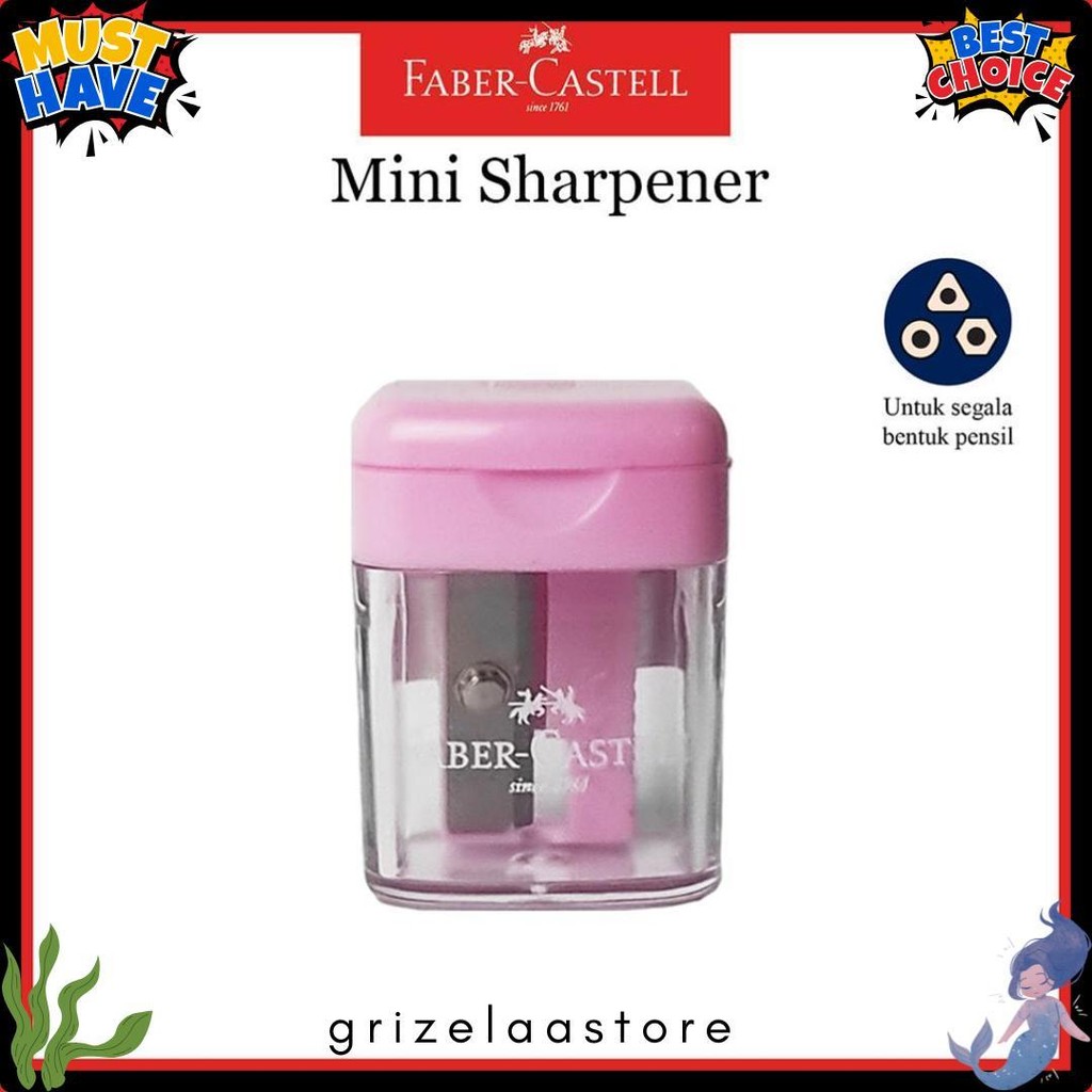

Rautan Pensil Faber Castell / Sharpener Mini Box / Serutan 4 Warna Diskon