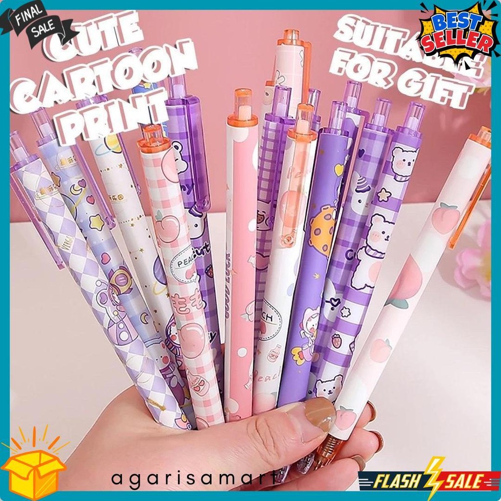 

Pulpen Gel 6Pcs Pulpen 1 Pack Aesthetic Pena Gel Pulpen Coquette Mekanik Lucu 0,5Mm Hitam Gel Pen Alat Tulis Bolpoin Bulpen Coquette Stationery Diskon Setengah Harga
