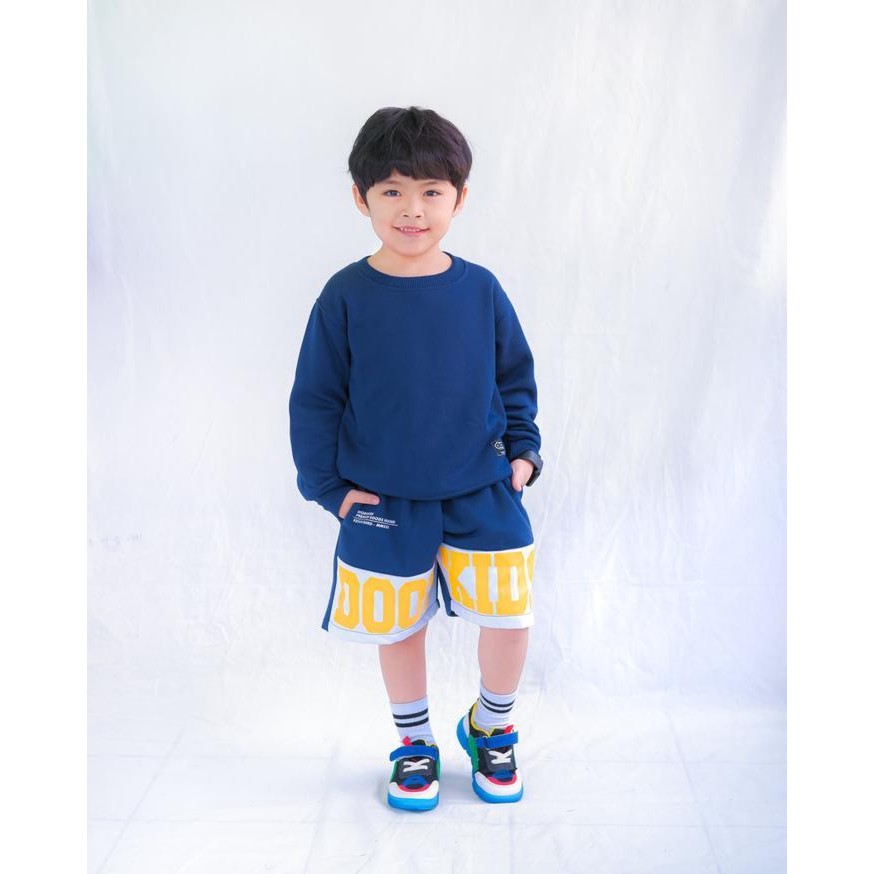 LW Setelan Baju Anak Laki Laki / Set Sweater Anak 3-12 Tahun - Celana Pendek Kids Fashion Pakaian