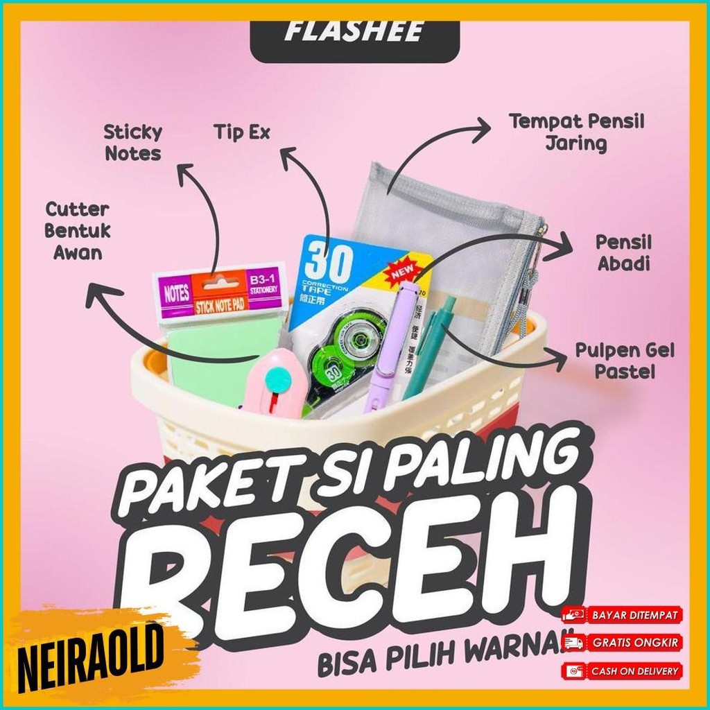 

Flashee Paket Alat Tulis Sekolah 6In1 Back To School Tempat Pensil Set Terlengkap Dan Termurah