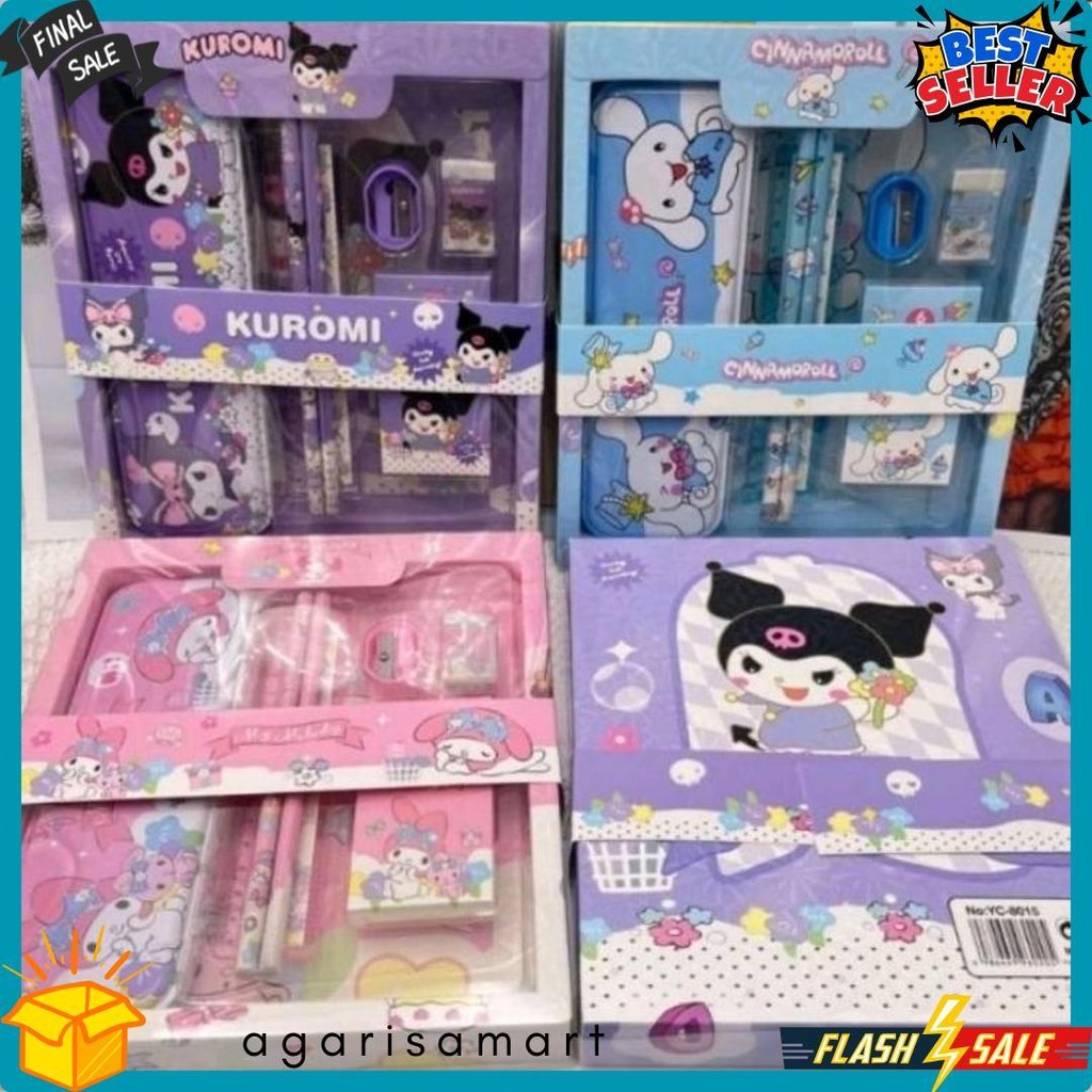 

Alat Tulis Set 6 In 1 Dan 7 In 1 Karakter Kuromi Murah Lucu / Kotak Pensil Anak Set Stationery Untuk Hadiah Anak Sekolah Sanrio Terlengkap Dan Termurah