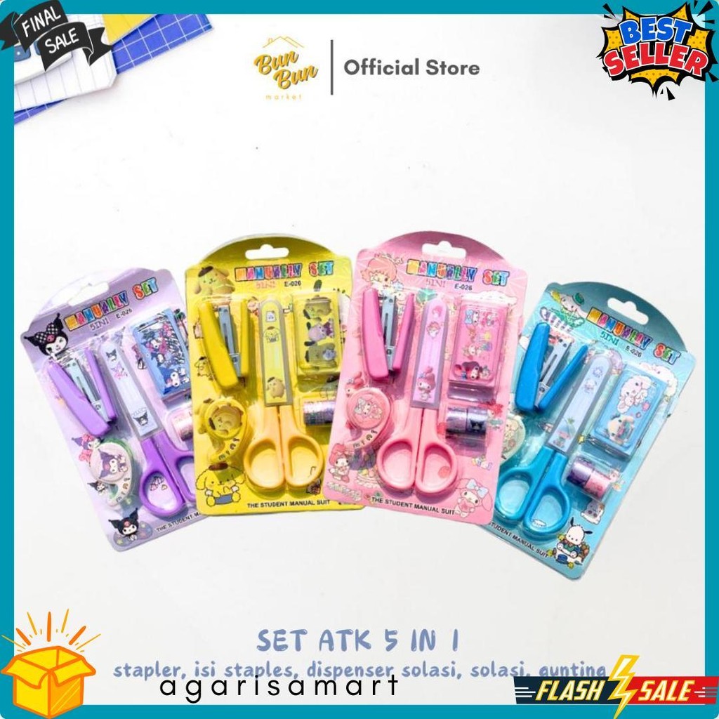 

Set 5 In 1 / Set Alat Tulis Anak Stationary Sanrio Karakter Lucu Gunting Kuromi Cinnamoroll Semarang Instan E026 Flash Sale! Diskon Hingga 70%