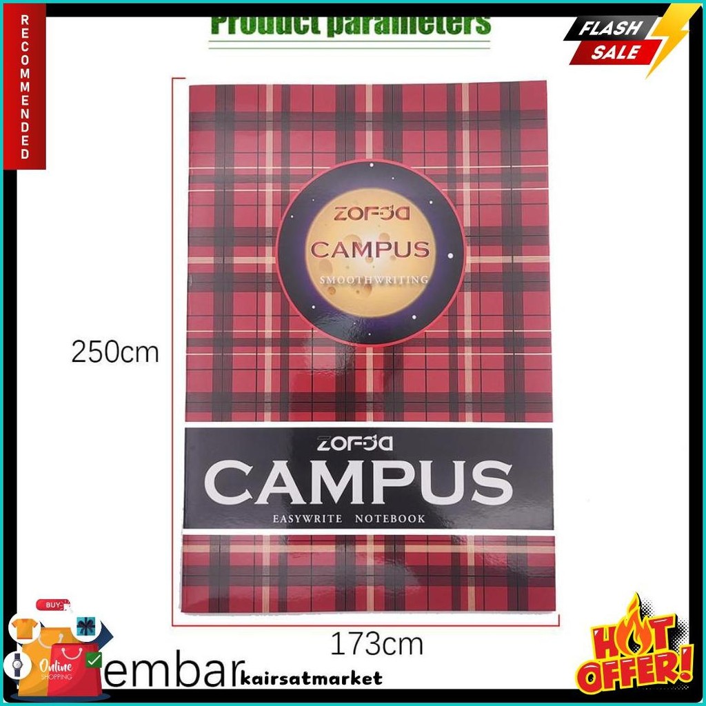 

40/50 Lembar Buku Tulis Campus B5 A4 Buku Catatan Notebook Aesthetic Buku Sekolah Bergaris Zofda Terlaris! Produk Ini Banyak Dicari
