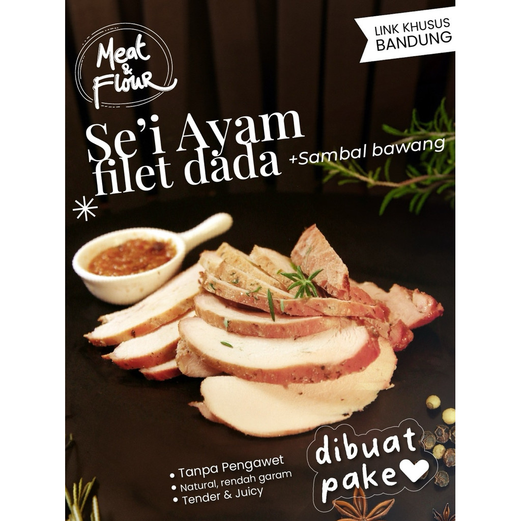 

Sei Ayam - Dada 200gr / Smoked Chicken Fillet / Dada Ayam Asap