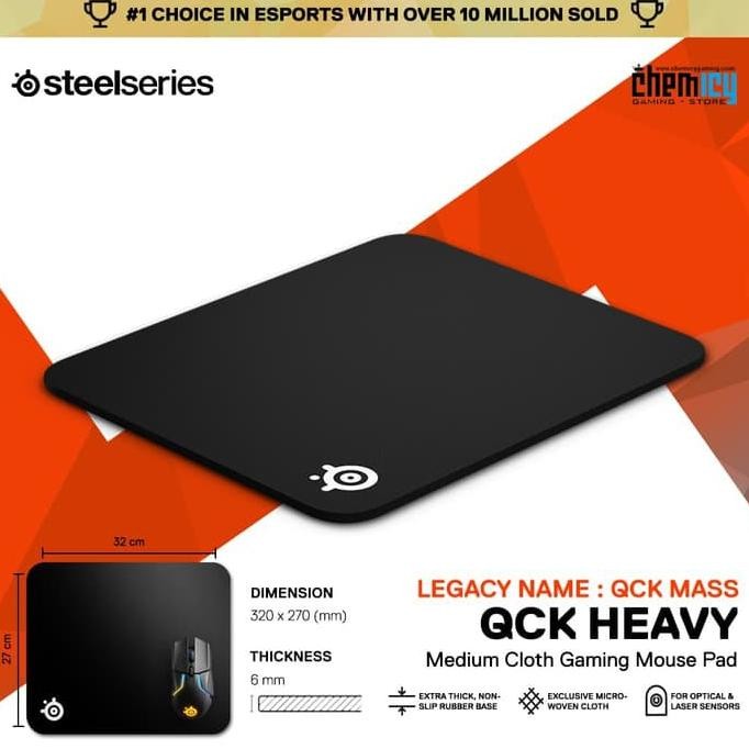 Terlaris Steelseries Qck Heavy Medium / New Qck Mass Cloth Gaming Mousepad