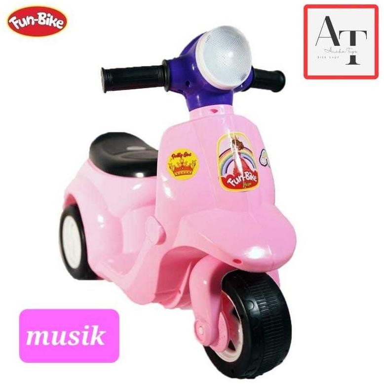 Terlaris Motor Mainan Anak Funbike Vespa (Musik) Mainan Anak Vespa Tangung