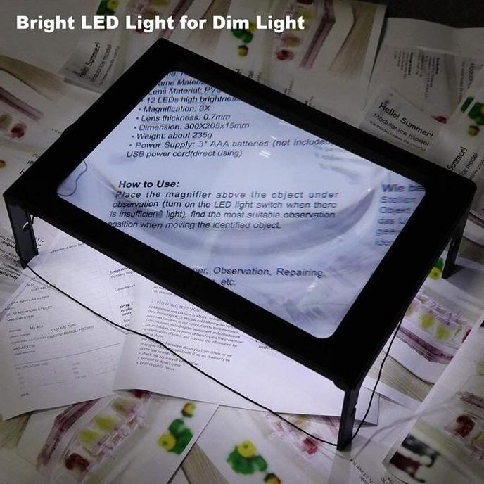 

Kaca Pembesar Bentuk Meja Led Ab71 / Magnifier Untuk Reparasi Baca Kualitas Terbaik Harga Termurah