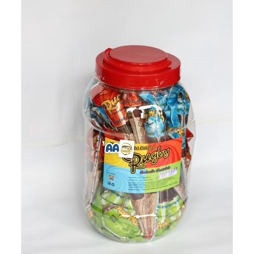 

RUGBY WAFER CONE ISI COKELAT ISI 60 X 10GR Nugi