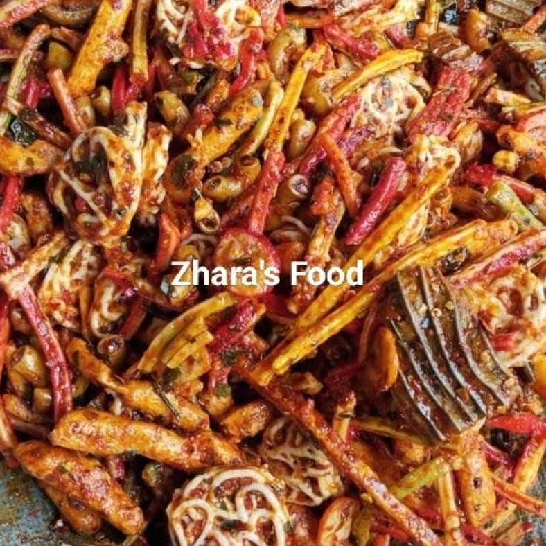 

Kerupuk seblak kering campur cemilan mix pedas extra daun jeruk 1 kg Nugi