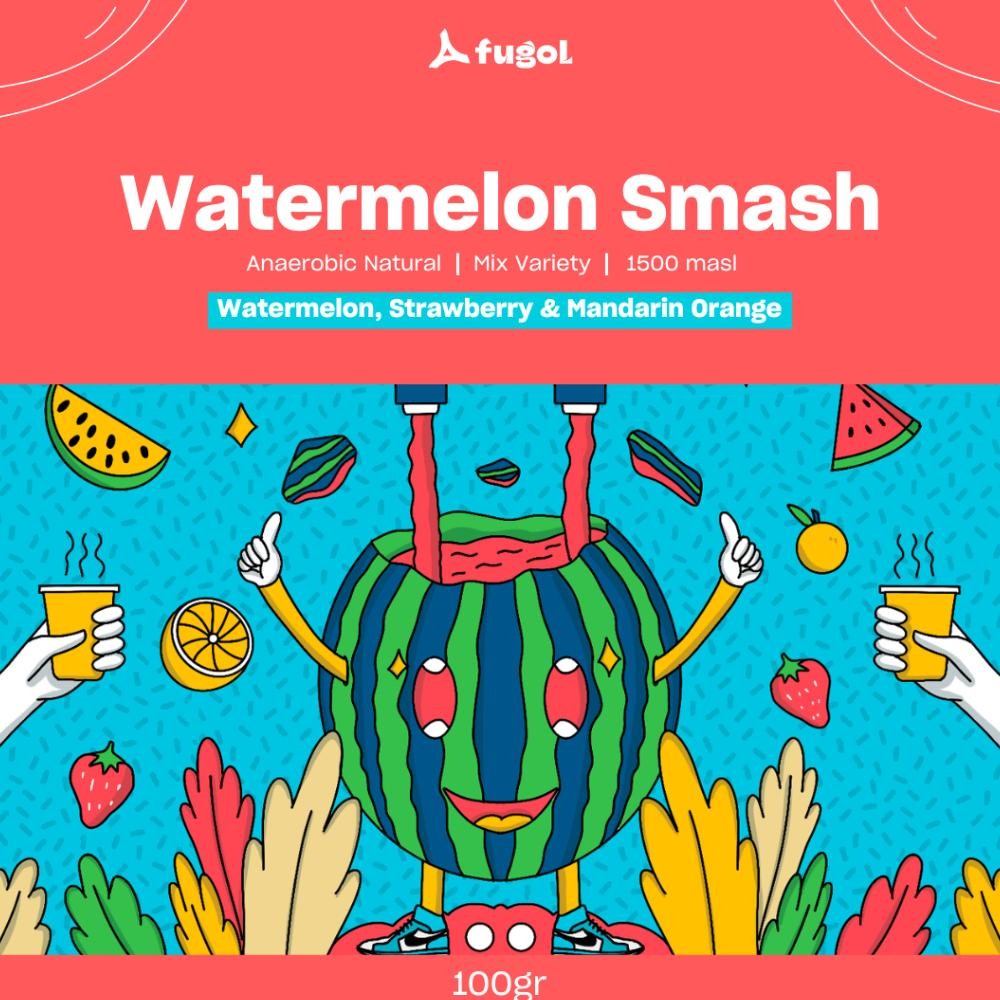 

Kopi Arabika Jawa Barat WATERMELON SMASH (100 gr) Single Origin Specialty Coffee Arabica Beans Nugi