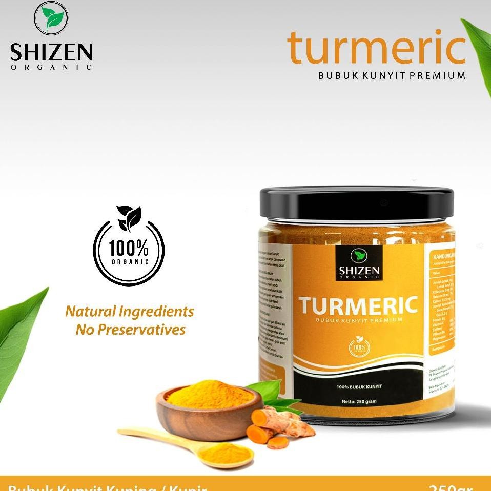 

Shizen Turmeric Bubuk Kunyit Organik Turmeric Powder 250 Gram
