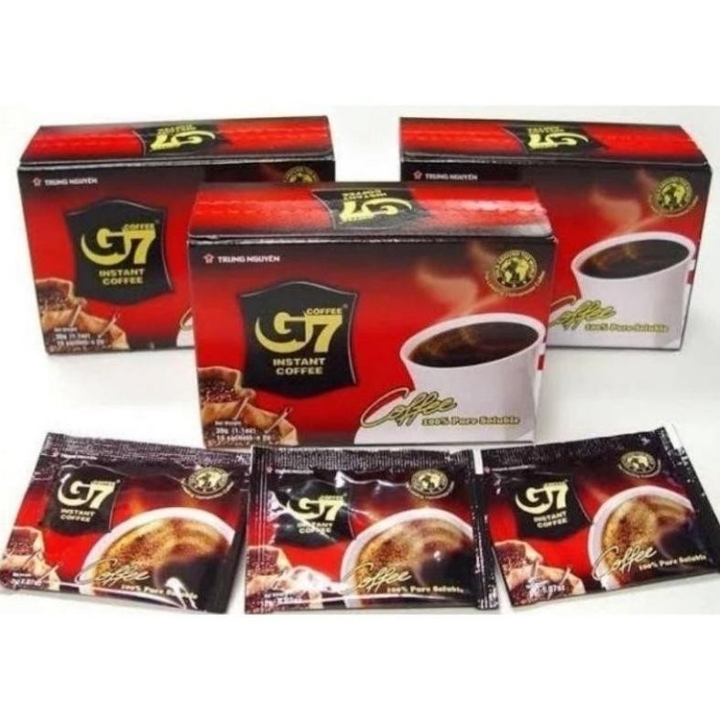 

G7 Coffee Vietnam Trung NguYen Black Coffee Instan Kopi Hitam Nugi