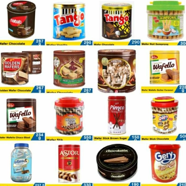 

WAFER KALENG TANGO,NABATI,NISSIN KEMASAN KALENG ALL VARIANT Nugi