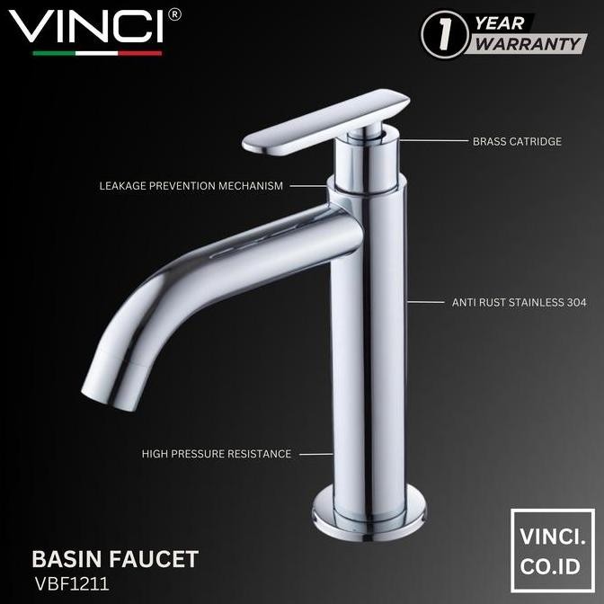 Sale Vinci Keran Air Cuci Tangan Kran Wastafel Basin Bambu Stainless 304