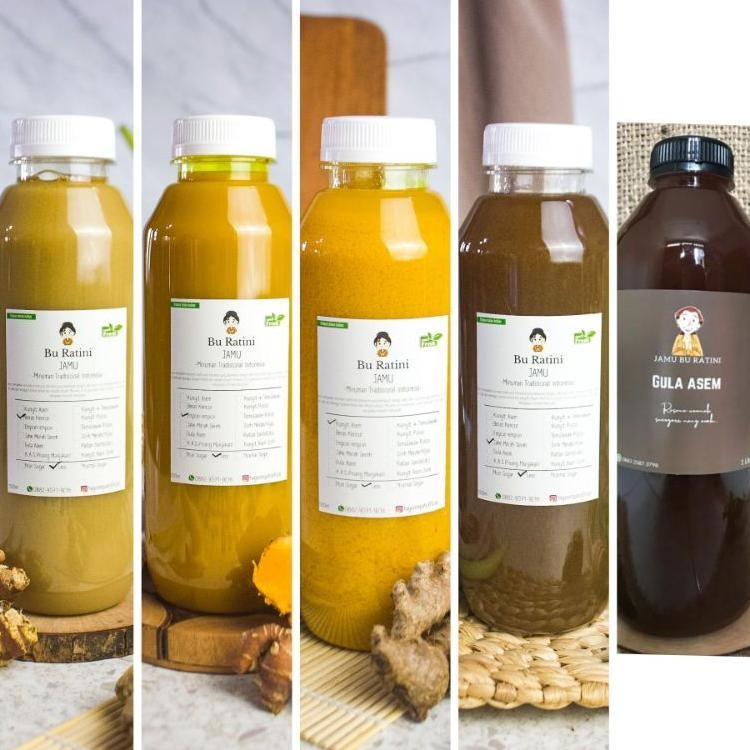 

Jamu Kunyit Asem Beras Kencur Empon2 Jahe Merah Gula Asem Segar Paket 5 Botol Ml