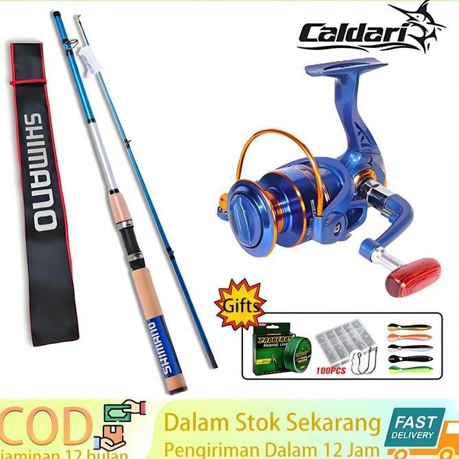 Produk Baru Set Pancing Lengkap 1.8m-3.0m + Reel 1000-7000 + Senar + Umpan | Joran Pancing Carbon Ai