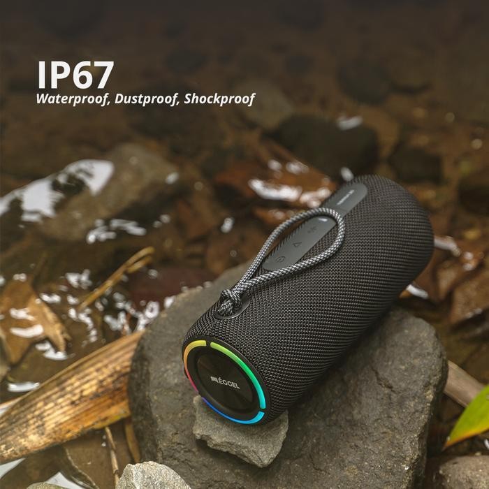 Eggel Terra 3S 360 Waterproof Bluetooth Speaker With Rgb Lights Original Dan Terpercaya