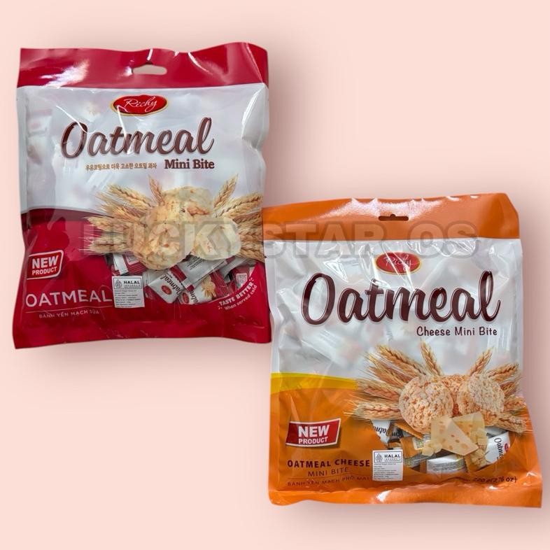 

RICHY OATMEAL ORIGINAL 250GR / CHEESE MINI BITE 220GR SNACK VIETNAM OAT RASA KEJU Nugi