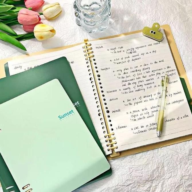 

Winzige Buku Binder A5 B5 Buku Tulis Sekolah Lucu Buku Notebook Aesthetic Lose Leaf Binder Kuliah Pvc Cover Stationery & Refill Kertas Paper