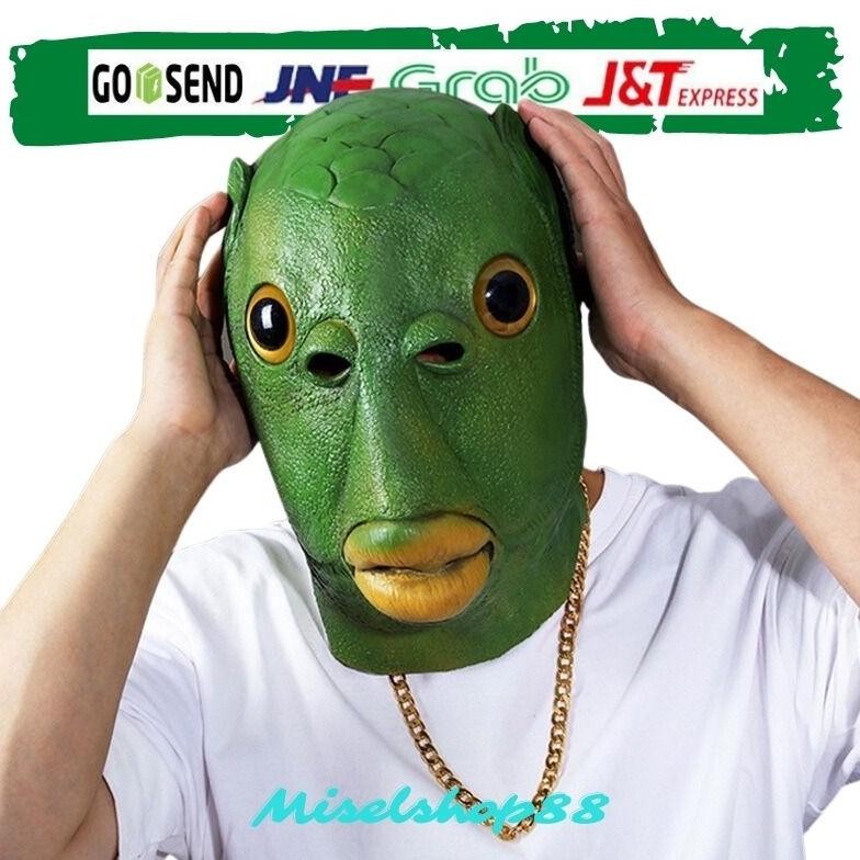 TOPENG ALIEN HALLOWEEN, MASK VOGUE HALLOWEEN, TOPENG TIKTOK IKAN