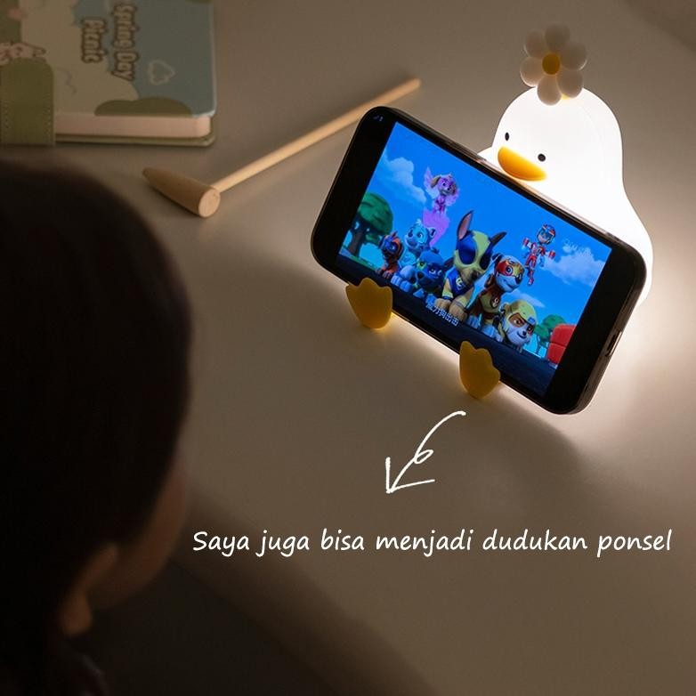 Premium Warm Light Quby Lamp Tidur Quby Pentol Lampu Tidur Quby Star Moly Soft Head Touch Dimmer Lam