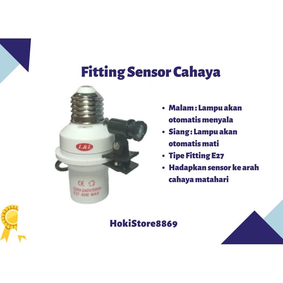 Fitting Lampu Otomatis Sensor Siang Malam