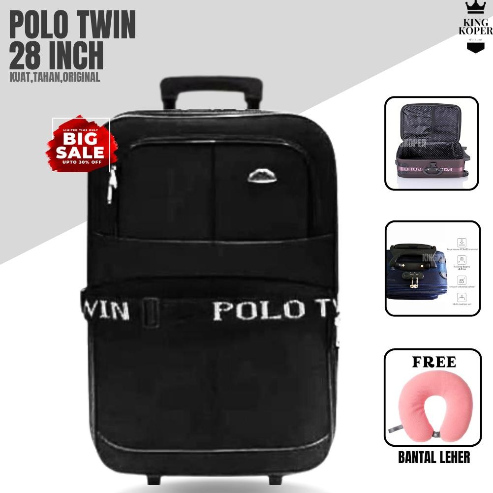 Terlaris Koper Polo 28 Inch Ukuran Bagasi - Koper Kain - Koper Besar - Koper Roda 2-Koper Murah - Ko