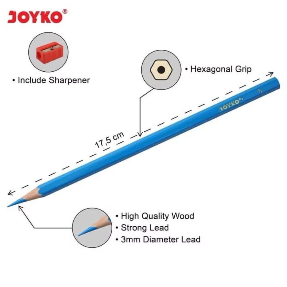 

Dh-68 (Kualitas Tinggi) Pensil Warna Joyko Isi 12/24/36/48 Warna Series-Pb Dh-68